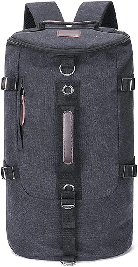 Rucksack Carry On Bag Traveling Large Capacity Round Bucket Duffel Vintage Luggage Backpack for Men Women