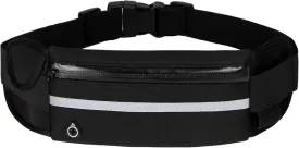 Running Belt [Waist] [Pack]s,[Workout] Fanny [Pack],Ultra Light Bounce Free [Waist] Pouch Fitness Belt Sport for Women Men,Adjustable Waistband Bag for All Kinds of Phone (Black)