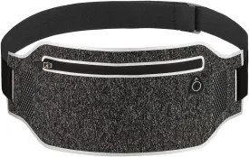 Running belt,Slim Running Waist Fanny Pack Runner Exercise Phone Belt Hip Pouch Bag for Women Men iphone Samsung (Black Grey)