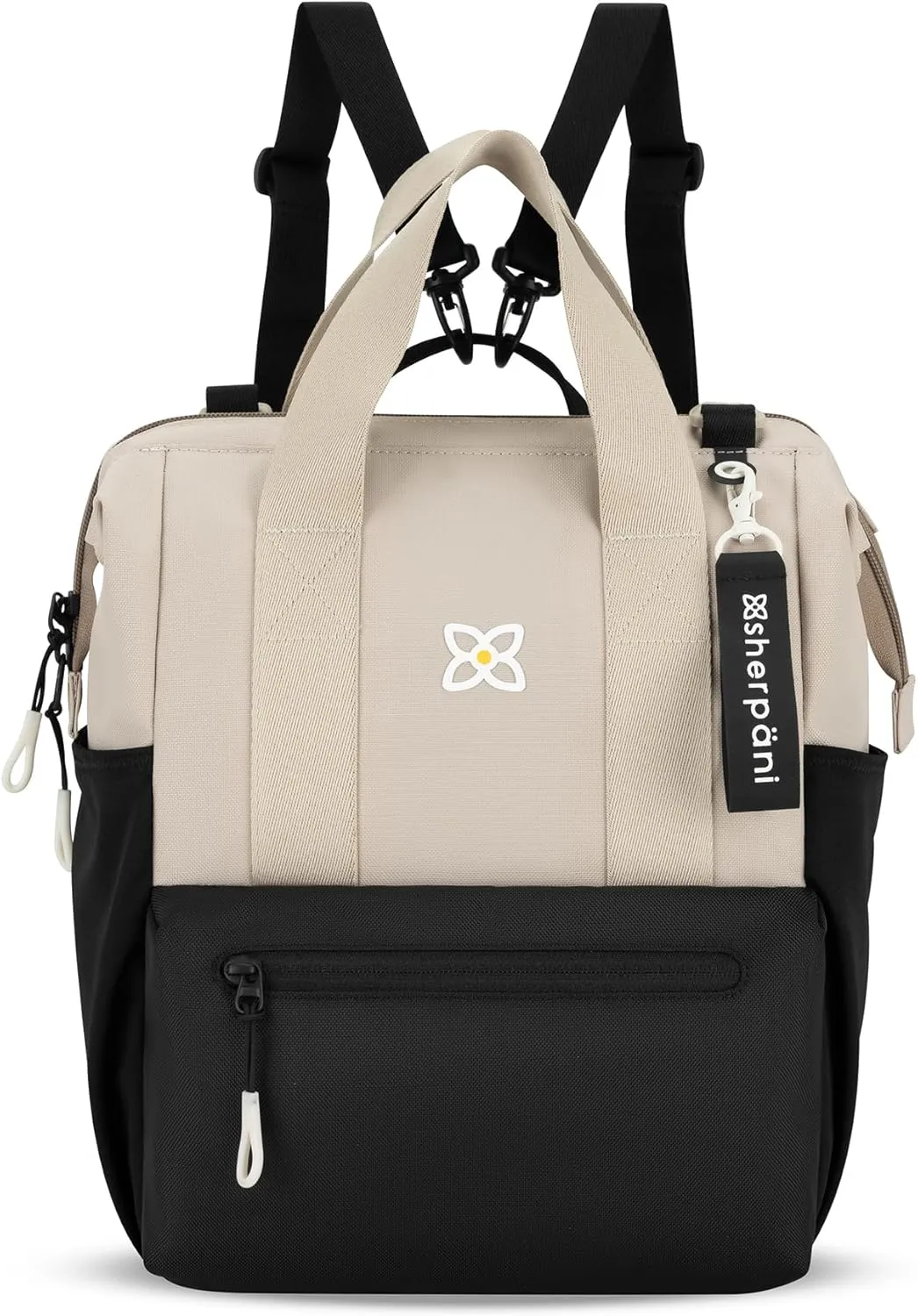 Sherpani Dispatch, Convertible Backpack, 3 in 1 Tote Bag, Women Crossbody Bag, Cross Body Purse, 14L Travel Backpack, Travel Gifts for Mothers Day 2025, RFID Protection, Fits 13 Laptop (Con Leche)
