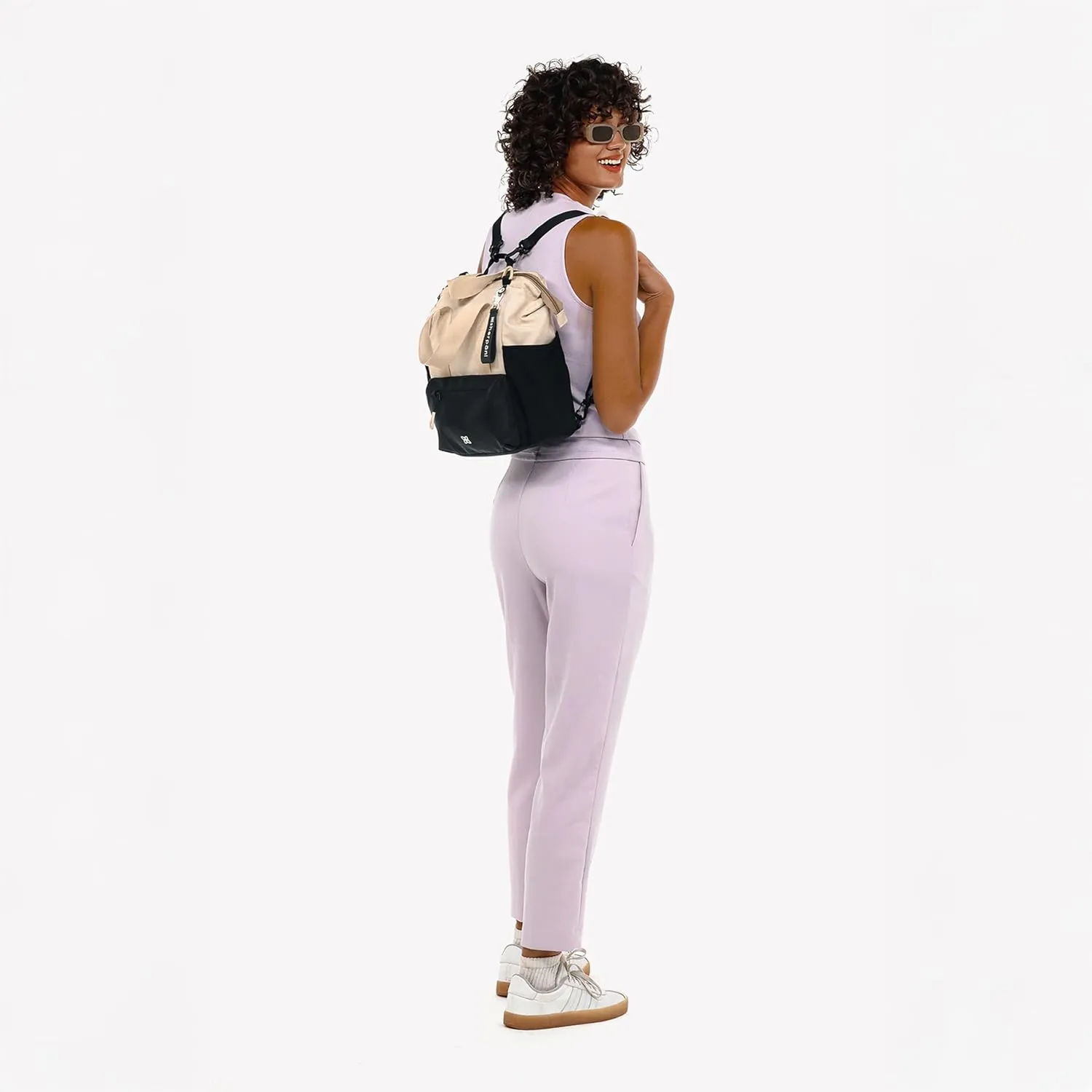Sherpani Dispatch, Convertible Backpack, 3 in 1 Tote Bag, Women Crossbody Bag, Cross Body Purse, 14L Travel Backpack, Travel Gifts for Mothers Day 2025, RFID Protection, Fits 13 Laptop (Con Leche)