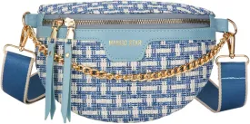 Small Crossbody Shoulder Bags for Women Fanny Packs Belt Chest Bag Knitting Crochet Waist Pouch Lightweight Phone Purse for Outdoor Traveling