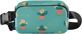 Small Flowers and Small Foliage Stylish Crossbody Bag Waist Packs for Women Men Waterproof Sling Chest Bags with Adjustable Strap for Travel Vacation Running