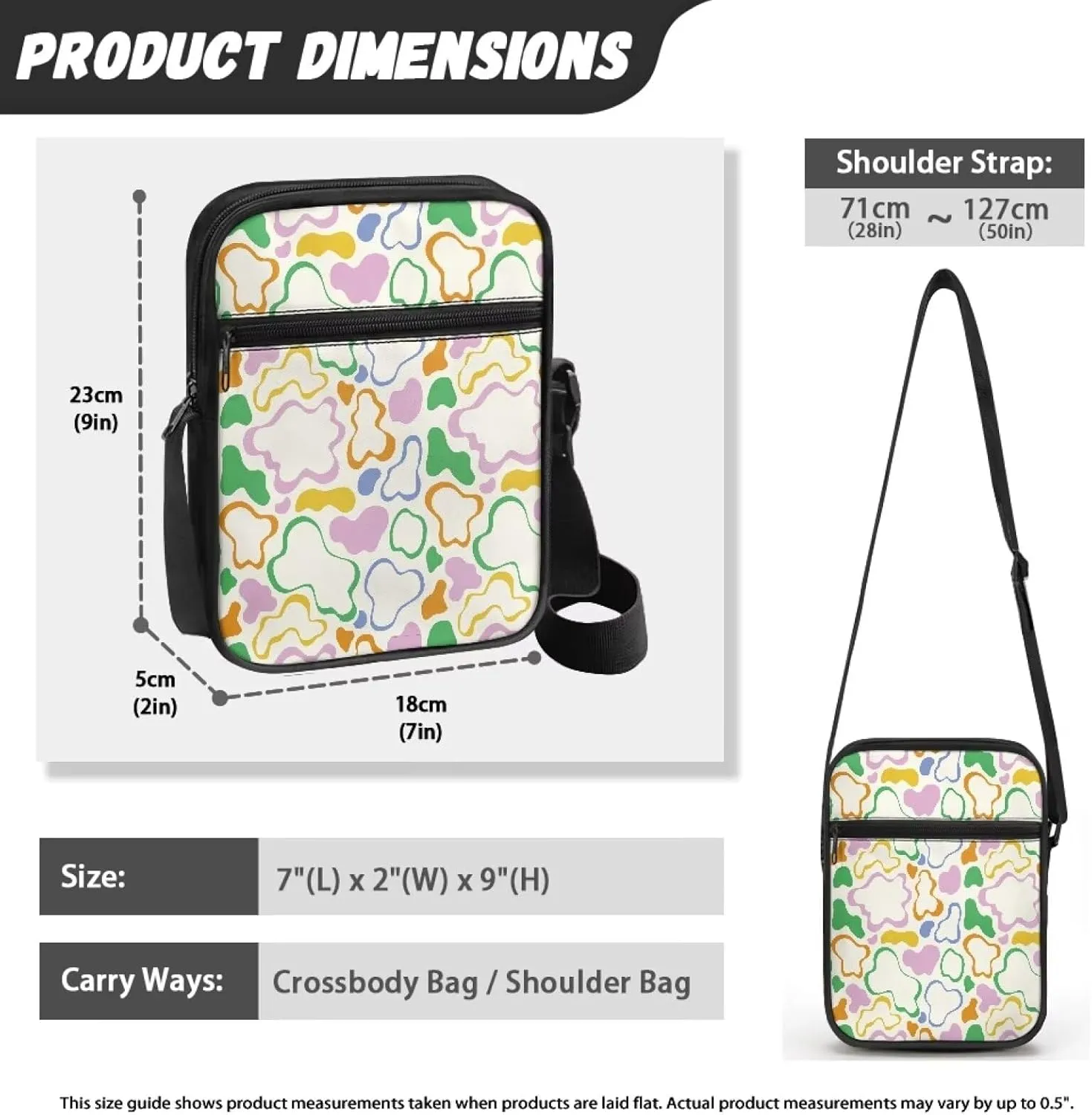 TODIYADDU Shoulder Bag for Women Crossbody Sling Bag Fashion Messenger Bag Small Cell Phone Purse Holder Wallet Nice Gifts