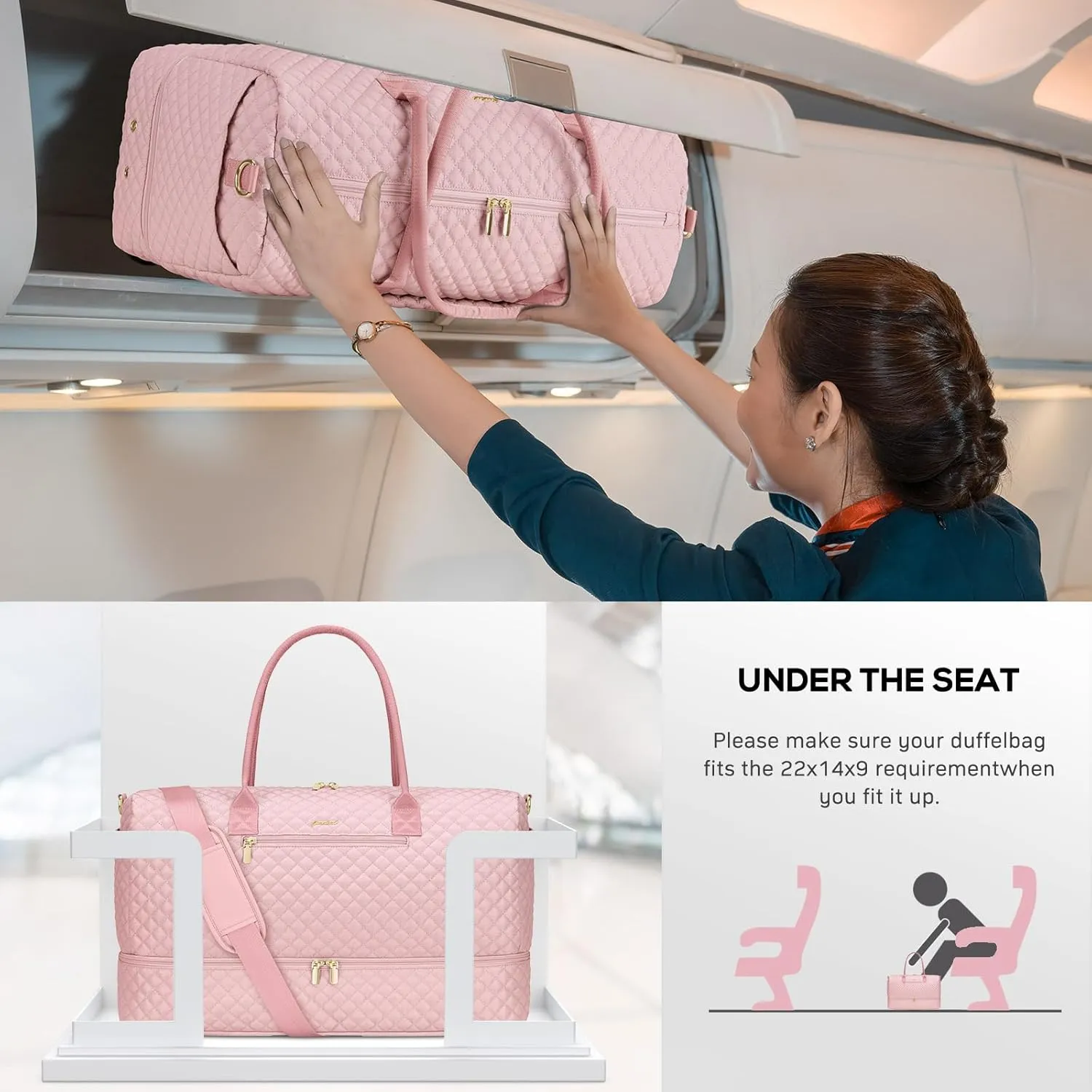 Travel Duffle Weekender Bags for Women - Carry on Bag with Shoe Compartmen Overnight Bag Hospital Bags for Labor and Delivery