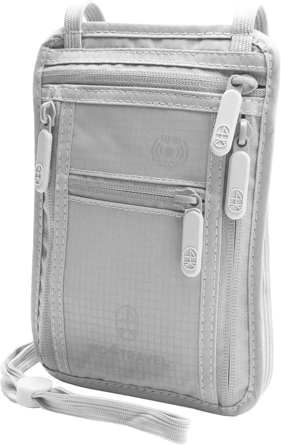 Travel Neck Wallet RFID Blocking  Hidden Passport Holder for Men & Women, Anti-Theft Travel Pouch with Adjustable Lanyard, Lightweight & Water Resistant