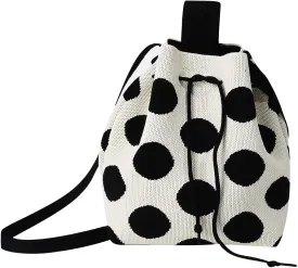 Verdusa Women's Crochet Crossbody Bags Top Handle Knit Bucket Handbags