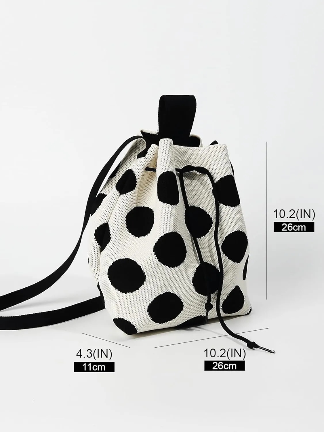 Verdusa Women's Crochet Crossbody Bags Top Handle Knit Bucket Handbags