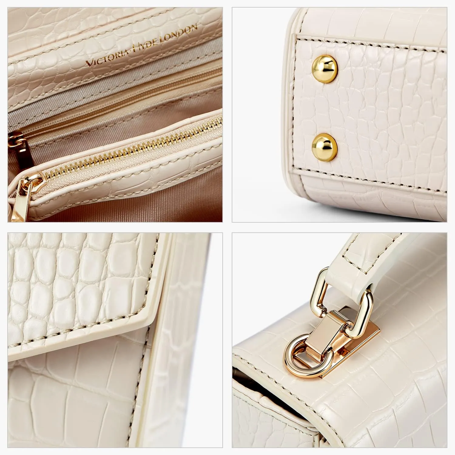 VICTORIA HYDE Women's Top Handle Handbag, Satchel Purses, Square Crossbody Bags