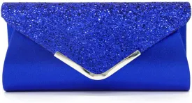 Women Envelope Clutch Bag Sequins Evening Bag Shiny Handbag with Detachable Chain Bridal Wedding Purse