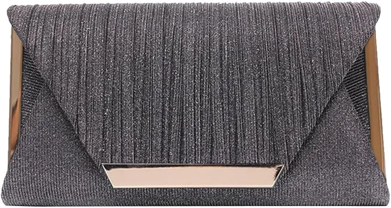 Women Envelope Evening Bag Glitter Sequins Clutch Bag Bridal Wedding Purse Sparkly Shoulder Bag Shiny Handbag