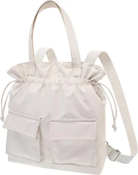 Women Nylon Backpack Convertible Backpack Tote for Women,Large Handbags and Ladies Fashion Nylon Bookbag Travel Bag (White)
