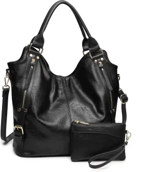 Women Tote Bag Handbags PU Leather Fashion Hobo Shoulder Bags with Adjustable Shoulder Strap