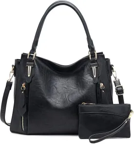 Women Tote Bag Handbags PU Leather Fashion Hobo Shoulder Bags with Adjustable Shoulder Strap