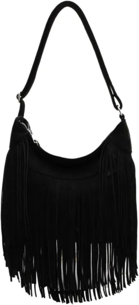 Women Vintage Suede Fringe Hobo Bag Tote Shoulder Bag Crossbody Bag and Hippie Western Cowgirl Purse Shoulder Bag