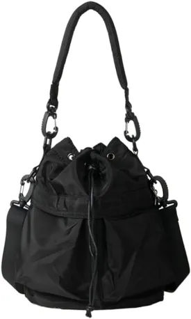 Womens Drawstring Bucket Bag Nylon Crossbody Bag Tote Handbags Casual Hobo Shoulder Purse