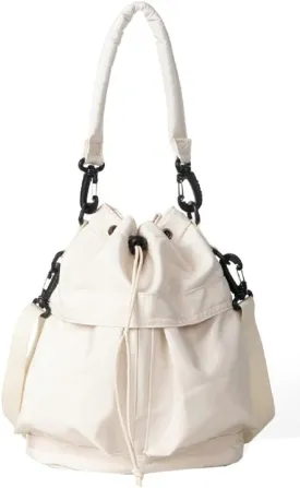 Womens Drawstring Bucket Bag Nylon Crossbody Bag Tote Handbags Casual Hobo Shoulder Purse