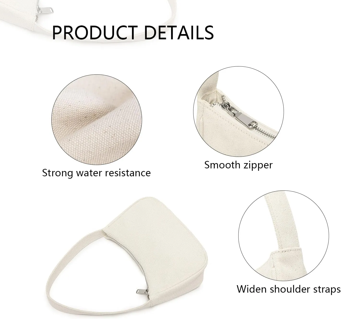 YONBEN Women's Shoulder Bag Handbag Purse Simple One-Shoulder Underarm Bag Lightweight and Practical