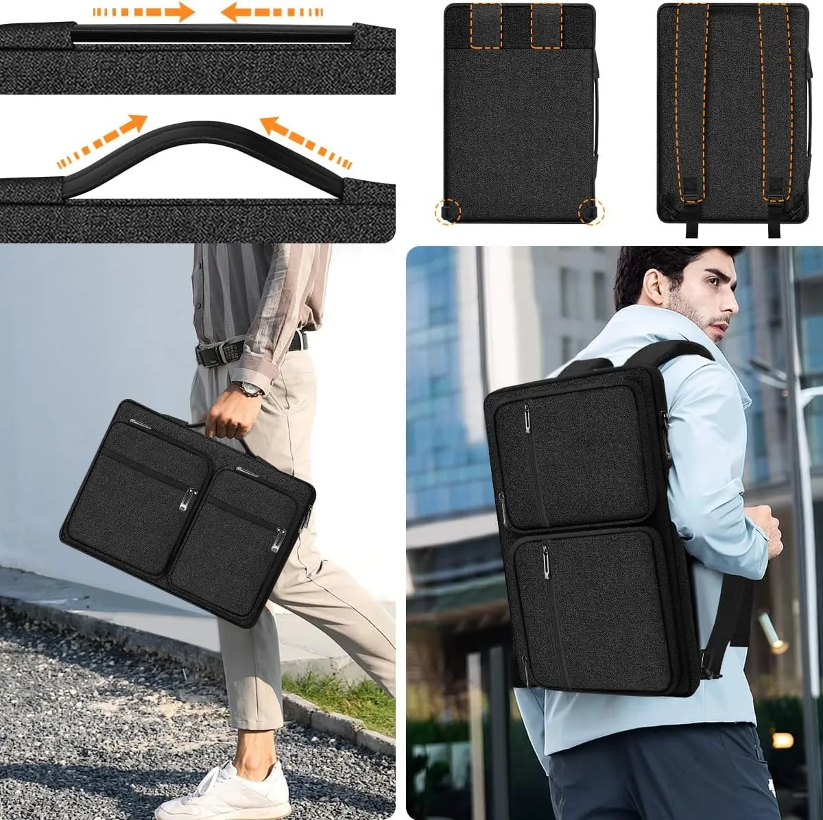 ZINZ Laptop Case 15 15.6 16 inches Sleeve Slim Briefcase Spill-Resistant Handbag for Most Popular 15" 15.6" 16" NotebooksB01K01